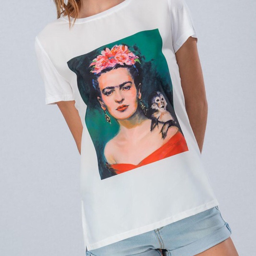 ❗️Last One❗️Frida Kahlo Short Sleeve Graphic Tee - Picture 3 of 3
